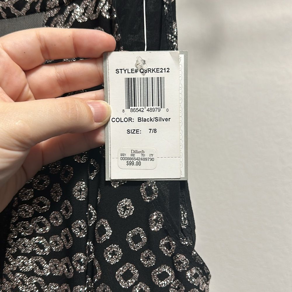 Dillards Black & Silver Glitter Dress - Picture 5 of 5